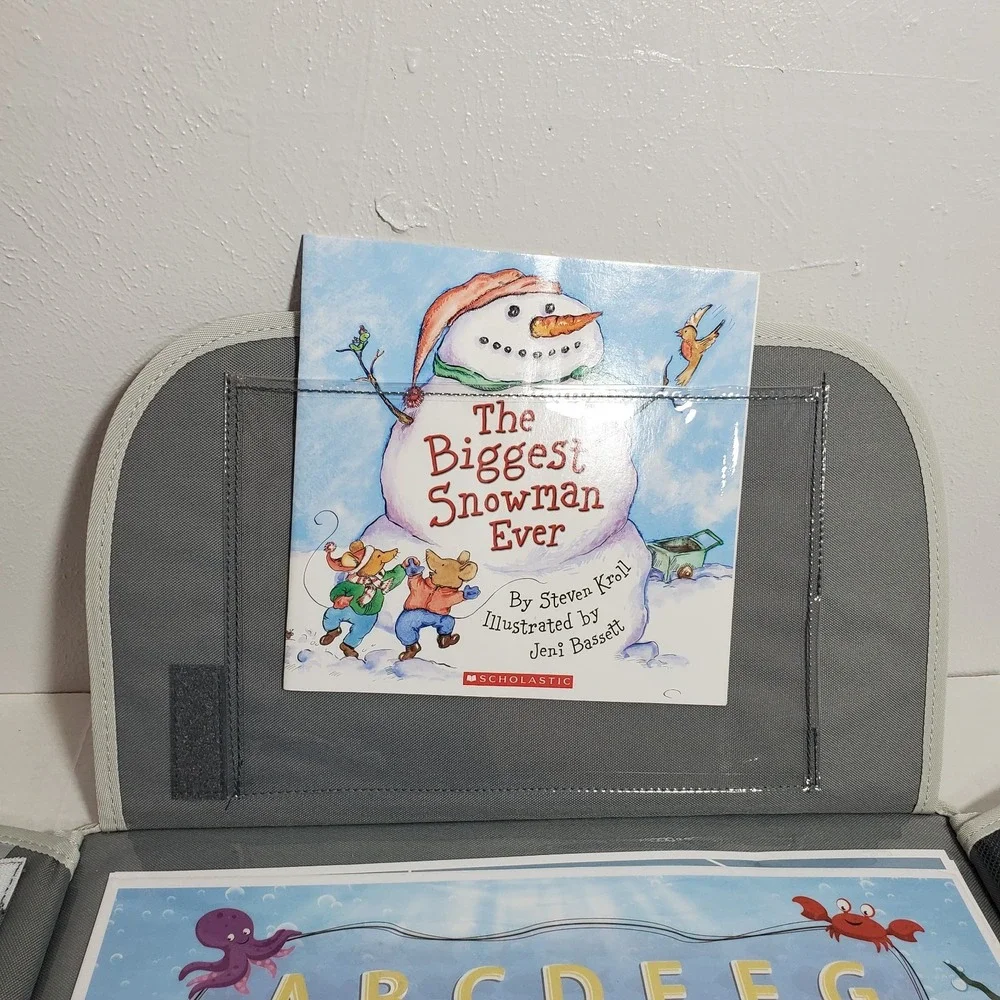 Kids Travel Activity Tote –‎ Stars Print – Learning Board & Book Included